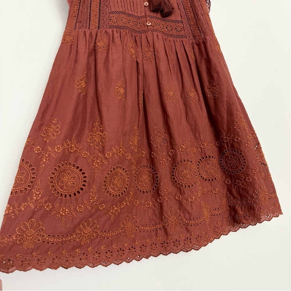 Sea NY Sophie Lace Tunic Ruffle Embroidered Dress - Picture 6 of 13